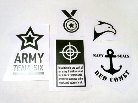 ■商品説明→アメカジ ステッカー ARMY ロゴ他 セット 未使用品。ARMY TEAM SIX：ヨコ７．９×タテ１３ｃｍ、RED COMET：ヨコ１０×タテ９．２ｃｍ、鷹：ヨコ６．８×タテ７ｃｍ他の