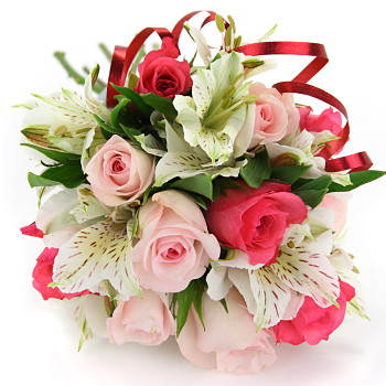 【人気ランキング 1位】愛妻の日にも 誕生日 結婚記念日 ギフト 花６９ おまかせ！ころっ、ピンクブーケ 花束 （カーベラ、バラ、