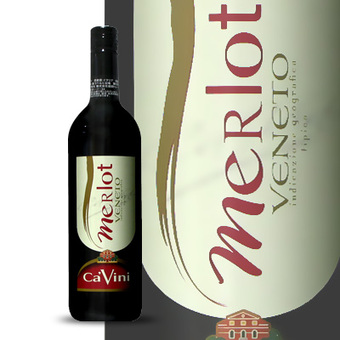 【高品質イタリア赤ワイン】キャヴィーニ メルロー IGT 赤ワイン（イタリア）750ml