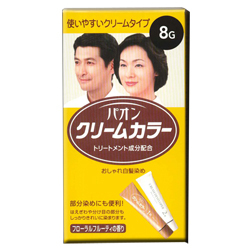 パオンクリームカラー 8G 1セット!『パオンクリームカラー 8G』◆クリーム状なので部分染めに便利です。◆自然な黒色/(/F203909/)/区分：医薬部外品【パオンクリームカラー 8G 詳細】原材