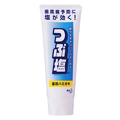 つぶ塩 薬用ハミガキ スタンディングチューブ 180g『つぶ塩 薬用ハミガキ スタンディングチューブ』◆歯周病予防に塩が効く！◆塩が歯ぐきをキュッとひきしめて歯周病によるハレ、出血を防ぎ、口臭も防ぎま